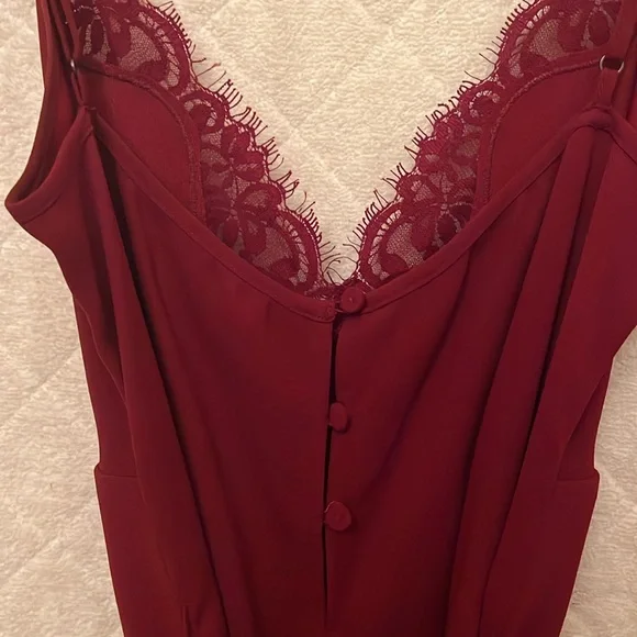 BCBG Maxazria Burgundy Jackie Romper - Picture 8 of 10